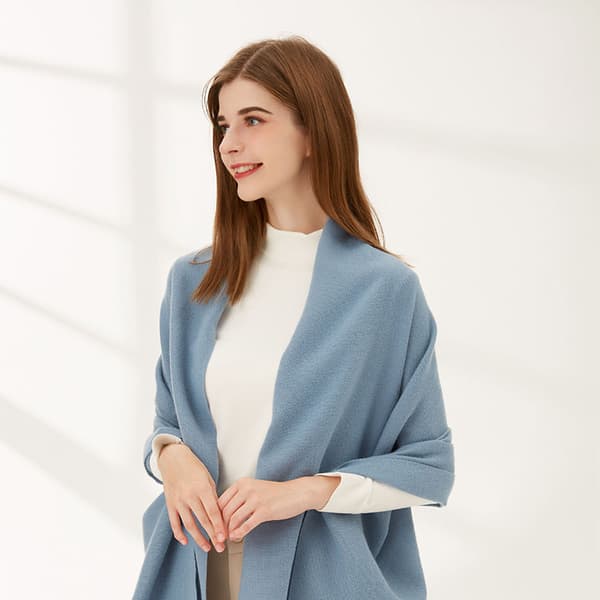 Imiteret kashmir dame efterår vinter tørklæde tæppe wrap sjal stole varm blød hold dig varm Blue 200*70CM