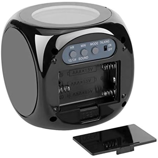 Digital väckarklocka, väggprojektion, LCD, LCD, snooze alarm, tidsvisning, LED bakgrundsbelysning NO:3