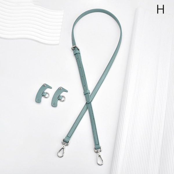 1Set Väskrem För Mini Punch-Free Läder Axelrem lake blue