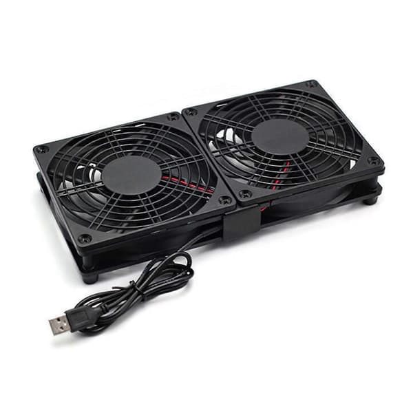 Router Køleventilator 5V USB Computer Tablet Host Kabinet Køleventilator Stille Stærk Vind Stødsikker Stabil Udgang Køleventilator Køleplade