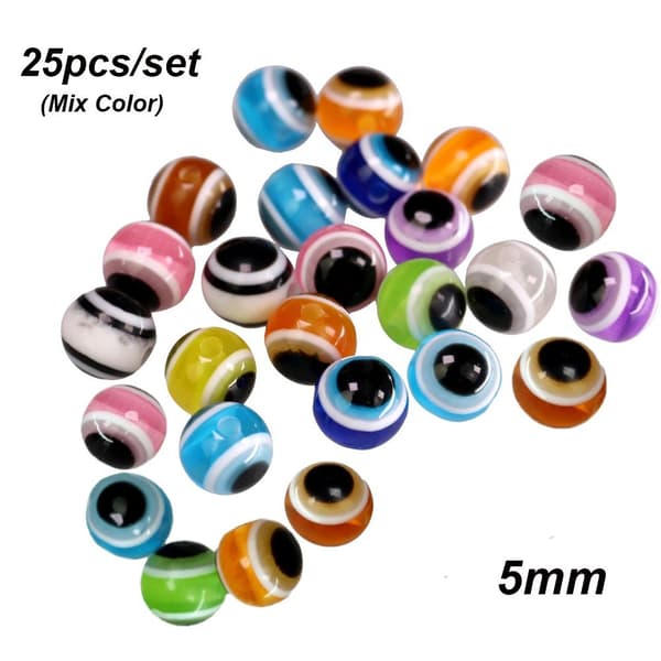25 stk./sæt Fluefiskekugler Fish Eye Carolina Rigs Skatte 5MM