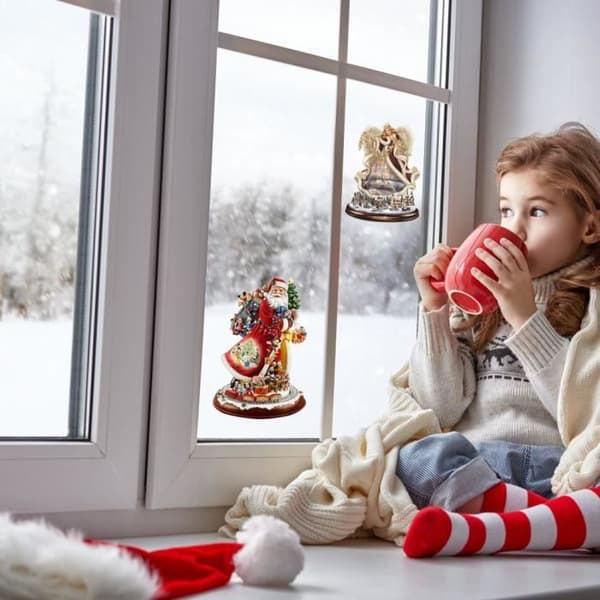 HURRISE Christmas Window Stickers - God Julfest Väggdekor
