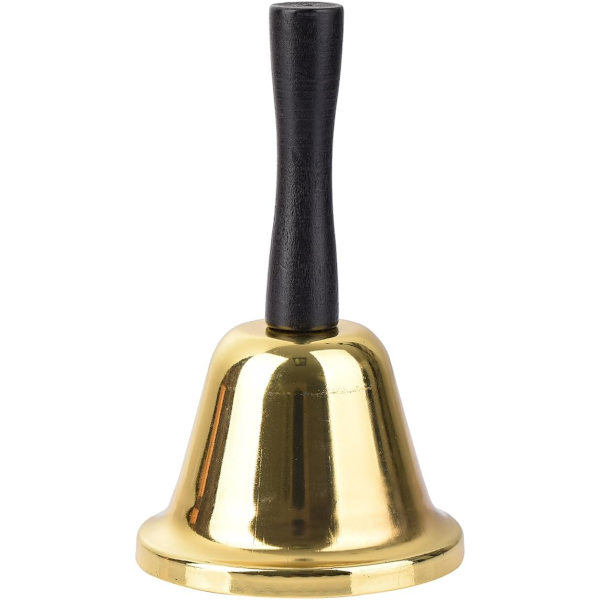 Handklocka Metal Tea Bell Service Bell Guld Handklocka Skola Liten handklocka för vuxna Large