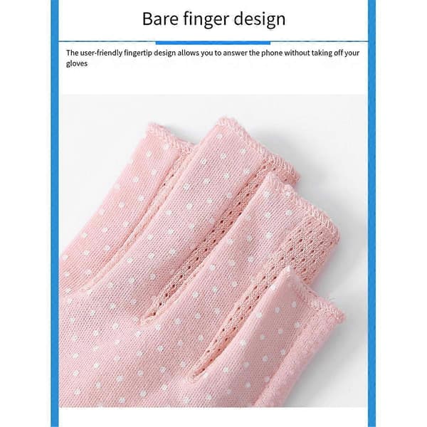 Fingerløse handsker skridsikker UV-beskyttelse kørehandsker sommer udendørs handsker til kvinder og piger læder pink
