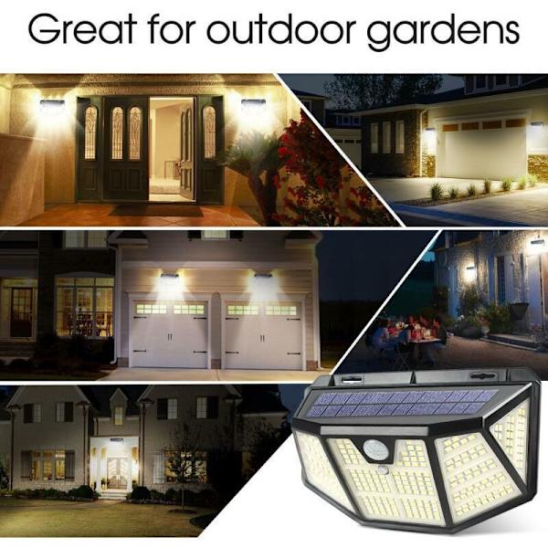 2-pack Solar LED utomhusbelysning med ljusreflektor, IP65 vatten