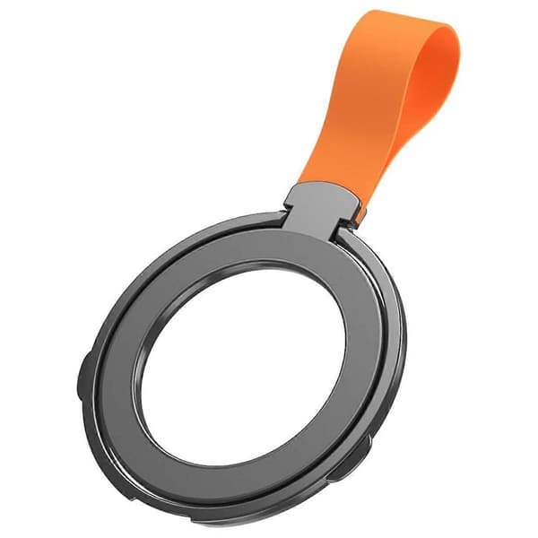 Alsidig magnetisk telefonholder med justerbar støttefod, komfortgreb, i stilfuld sort-orange