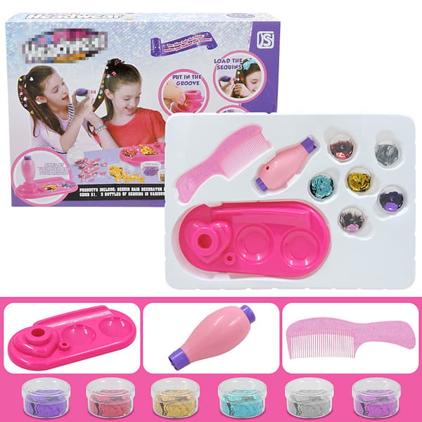 #Hårperlestempler, Hårglitterpaljettsett Hårbedazzler med Gl#