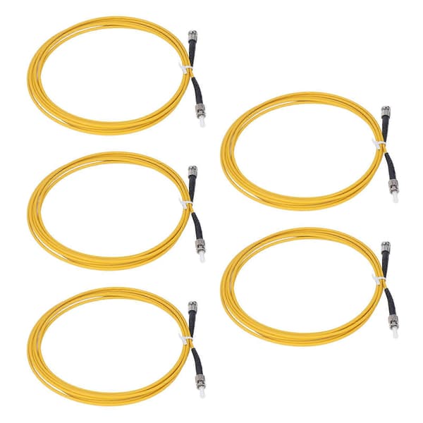 5 st optisk fiberkabel ST till ST 3 meter halogenfri LSZH-mantel optisk fiberförlängningskabel