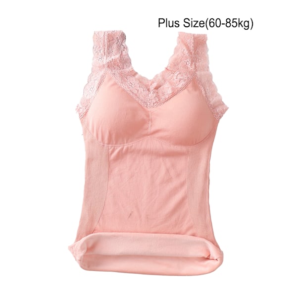 Naisten lämmin liivi joustava uudelleenkäytettävä korvaava talvi Pink Large Size