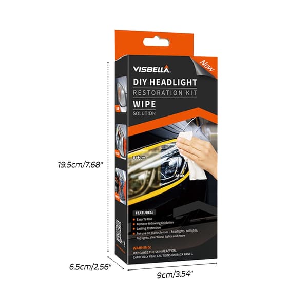 Reparationssæt til bilforlygter DIY Light Repair Kit Gendan oxidation null - Wipes