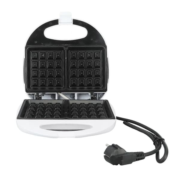 Vaffeljern 750W Mini Vaffeljern i Aluminiumslegering med Non-Stick Plade til Morgenmadssnacks