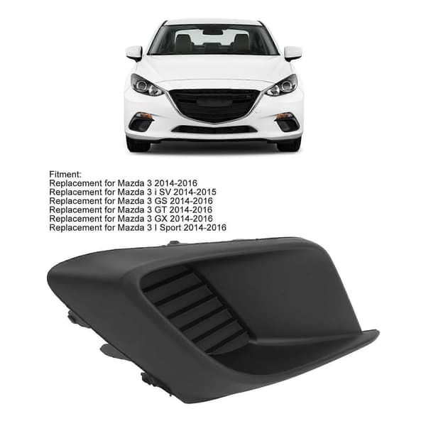 Tåkelysdeksel Ripebestandig Frontfanger Tåkelyslist Erstatning for Mazda 3 GS GT GX 2014 til 2016 Venstre: BHN150C21A