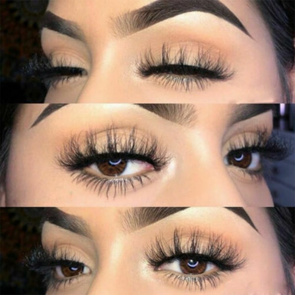 7 par 25 mm ögonfransar Faux lösögonfransar Wispy Extension Ks078 7pair