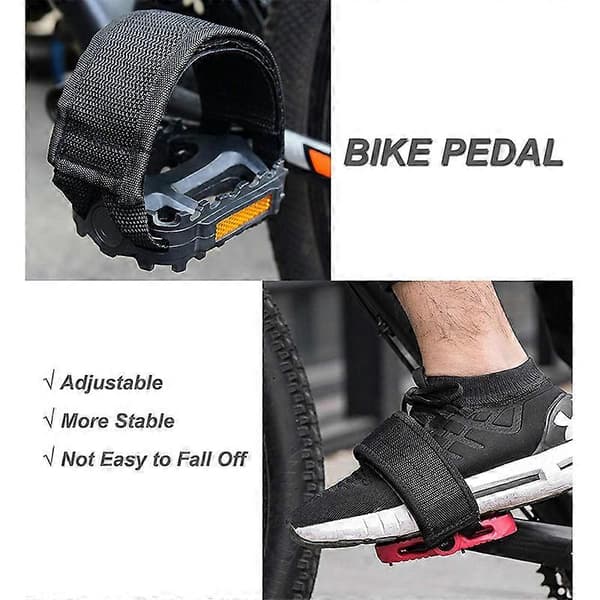 Cykelpedalremmar Bälte Universell för Fixed Gear Motionscykel 2 Delar