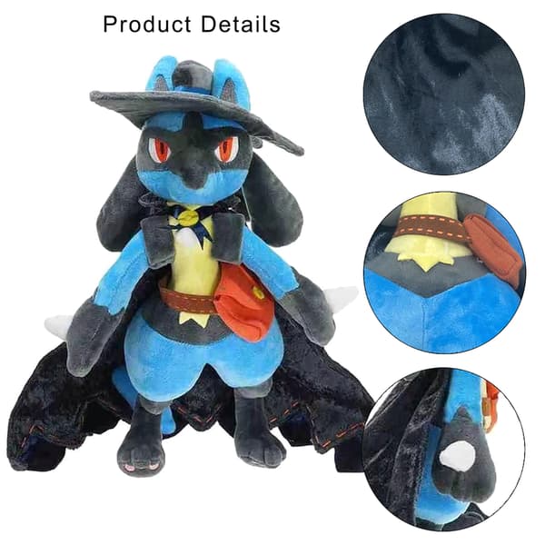 Halloween Lucario plyschdocka cosplay klä upp Riolu evolution v