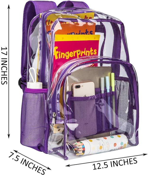 Vorspack Clear Backpack Heavy Duty PVC Transparent Ryggsäck