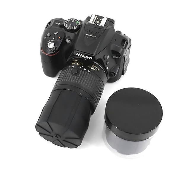 Skyddande Silikon Vattentätt DSLR/SLR-objektiv Reptåligt Lock Svart
