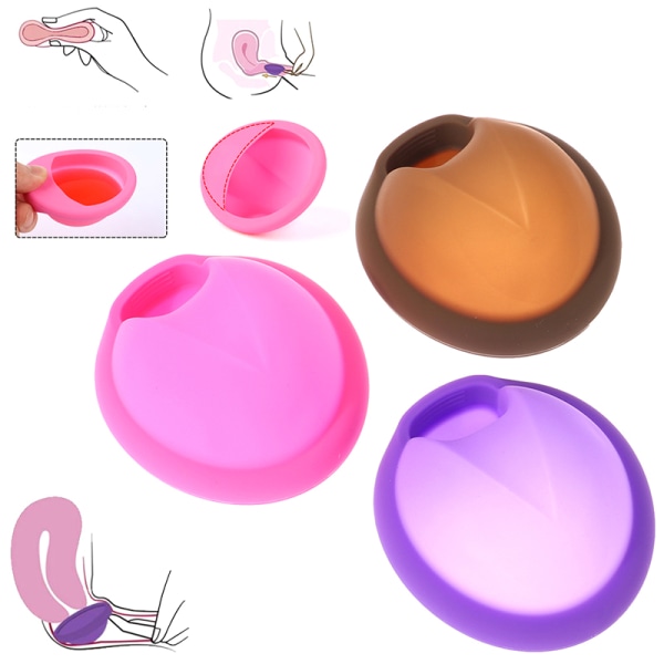1st Återanvändbar silikon mensskiva Mjuk menskopp Tampong Pink L