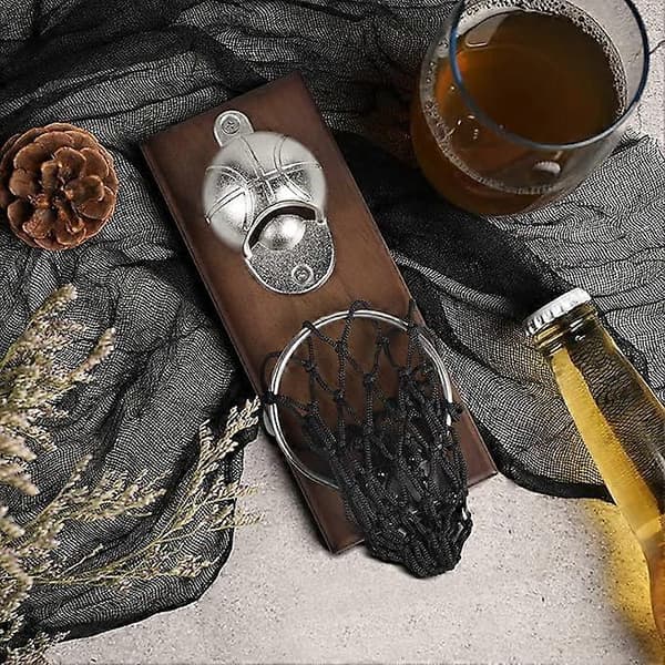 Vægmonteret basketballflaskeåbner, magnetisk sjov flaskeåbner