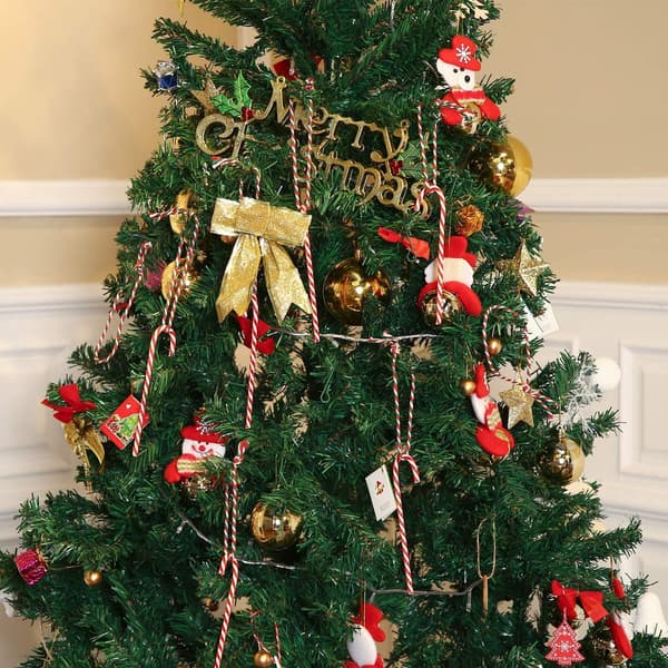 Christmas Akryl Candy Canes Canes 24 delar, Twisted Plastic Candy Crutch Fo