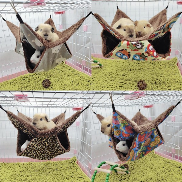 Fåglar Hängmatta Plysch Hängande Hus mådjur Ekorre 2 Layer Hammock Beds null - 3 S