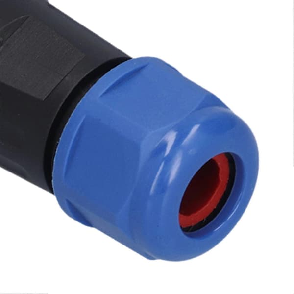 Vanntett kobling bakmutter IP68 luftfartsstrømkontakt 250V for kabelledning LP202 Pin