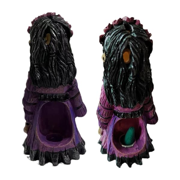 Halloween Voodoo Doll Cone Burner Skräckdocka Förbannad prydnad In
