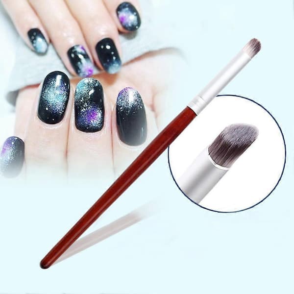 Gradient Dye Ritning Målarpenslar Trähandtag Nail Art Pen Manikyrverktyg