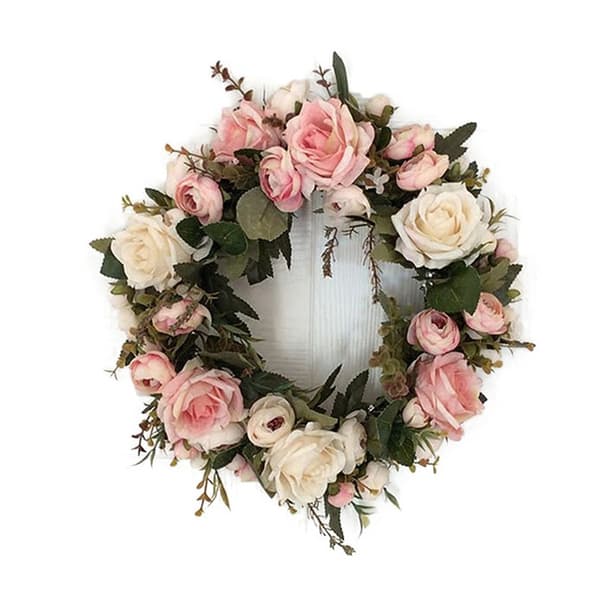 Silk Wearth Rose Kunstige Blomster Kranse Dør Perfekt