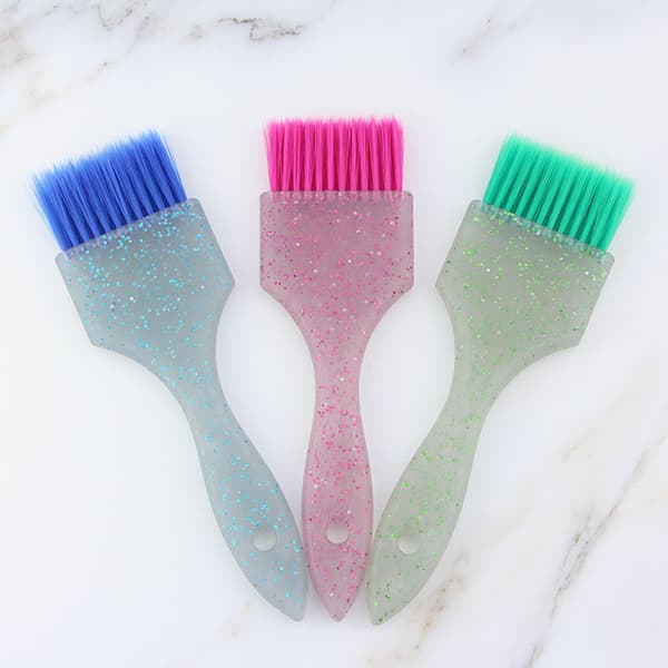 med 3 hårfarvebørster og sæt, bløde børster til farvning af børster, applikatorer til salon Hjem DIY-farvning Farvning Blue Set