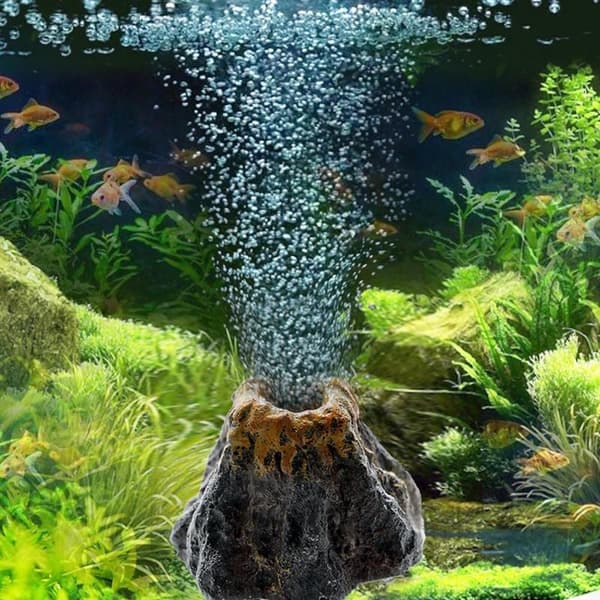 Akvarium Volcano Form syrepump Fish Tank Air Bubble Ston Orn