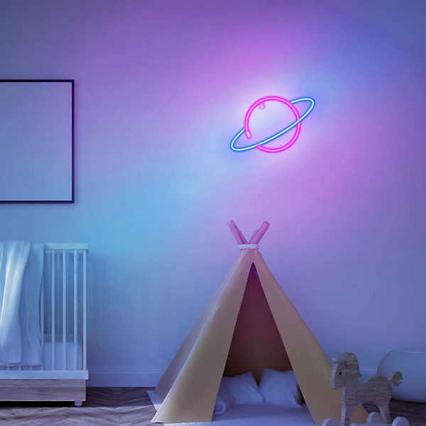 Planeetta Neonkyltit Led Yövalo Neonvalo USB