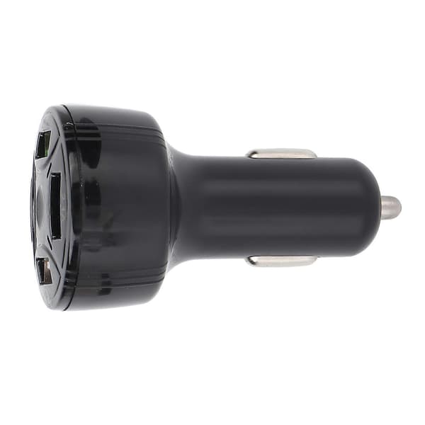 Biloplader 1 i 4 USB-udgang QC3.0 Brandhæmmende Multi-beskyttelse Plug and Play Universal 1232V Sort