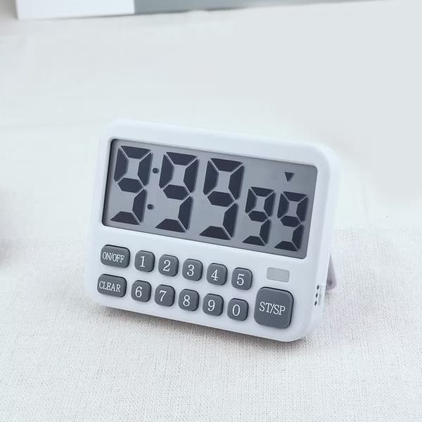 Digital kjøkkentimer, HØY Alarm, hvit