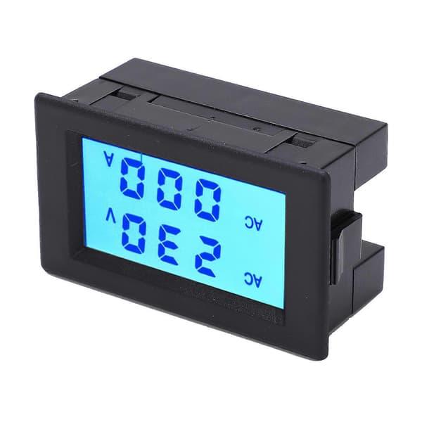 QH4835A LCD Dobbelt Display Strømspændingsmåler Elektrisk Digital Amperemeter Voltmeter AC80-400V