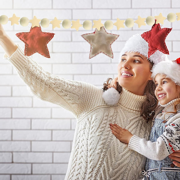Oavslutade träpärlor Trästjärna pärlor Jul Lös hantverkspärla 120st