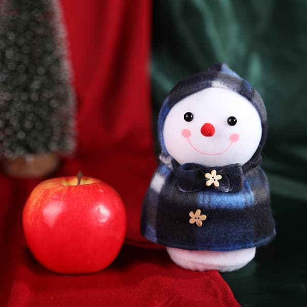 2 delar Plysch Snowman Christmas Apple Bag Julafton Sto