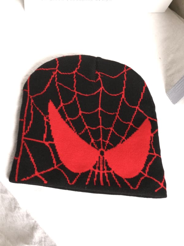 #Edderkop Øjne Strikket Beanie Hat Tegneserie Kold Hat til Mænd Kvinder Ud#