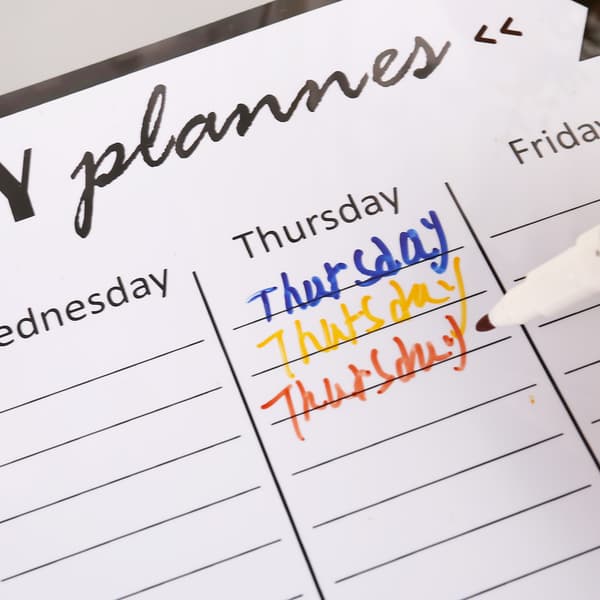 Ugeplanlægger Blød magnetisk whiteboard Køleskabsmagneter Tegning Opslagstavle Påmindelse Memo Pad Kalender