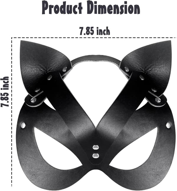 Sort Kat Maske Kvinder Kat Kostume Læder Maskerade Maske Cosplay