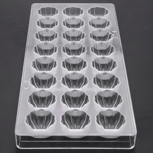 Skalform hård form 3D Sea Shell Polykarbonat Klar Ice Jelly Candy Mould
