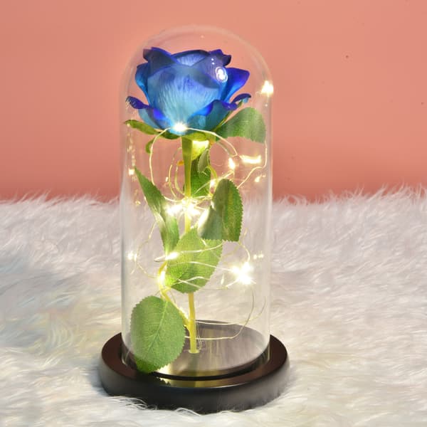 Konservert blomst cover Simulering Rose LED-lys Valentinsdagsgave