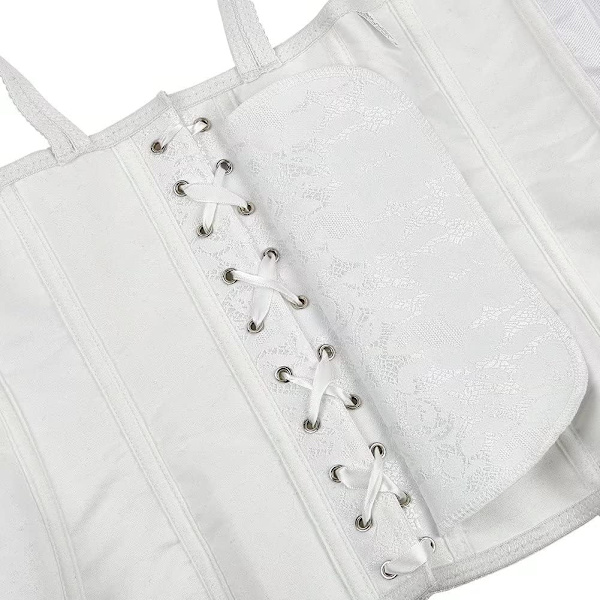 Korsetit naisille Overbust Bustier Top Gothic Sexy Shoulder 2928white XL