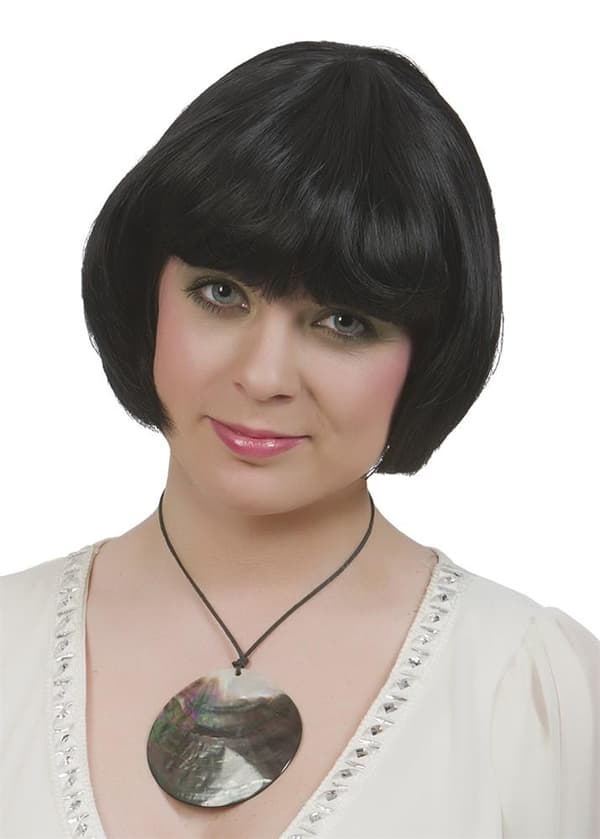 Page Peruk Maskerad Halloween black one size
