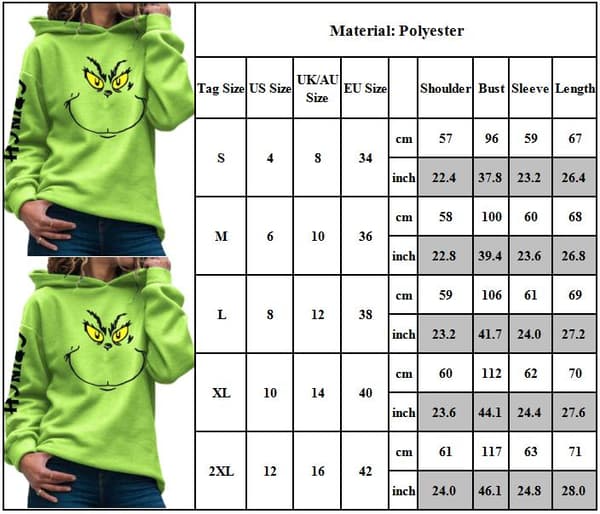 2022 Unisex 3D Grinch Julgenser Genser Vintergave S