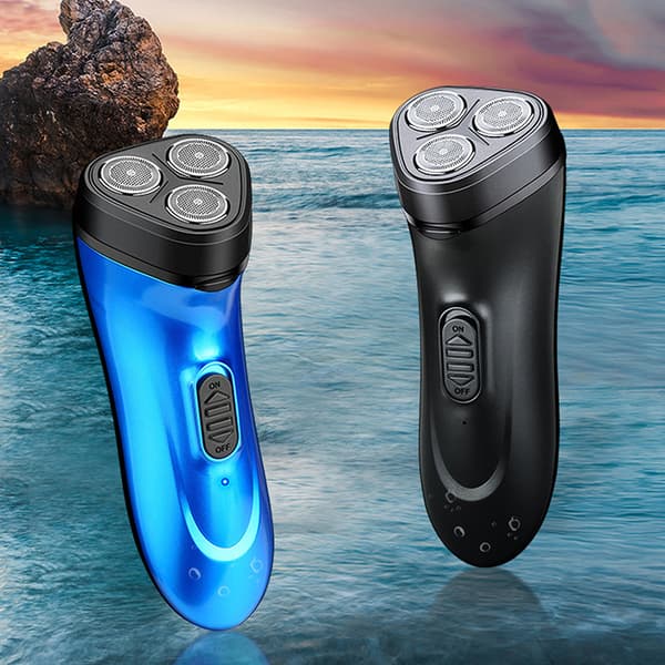 Bærbar elektrisk barbermaskin USB Electric Razor Beard ter Lading Black
