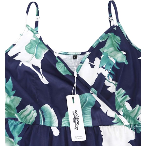 STYLEWORD Dame V-hals Blomstret Spaghetti Strap Su