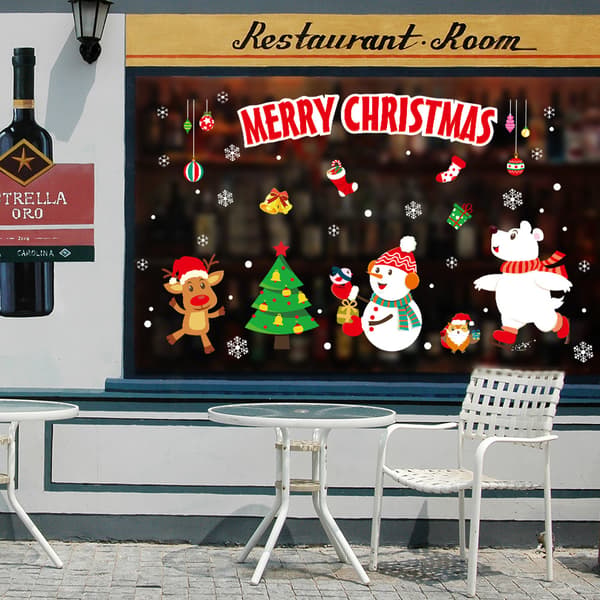 Veggdekor Julefest Vindu Lekerom Soverom Klasserom style1