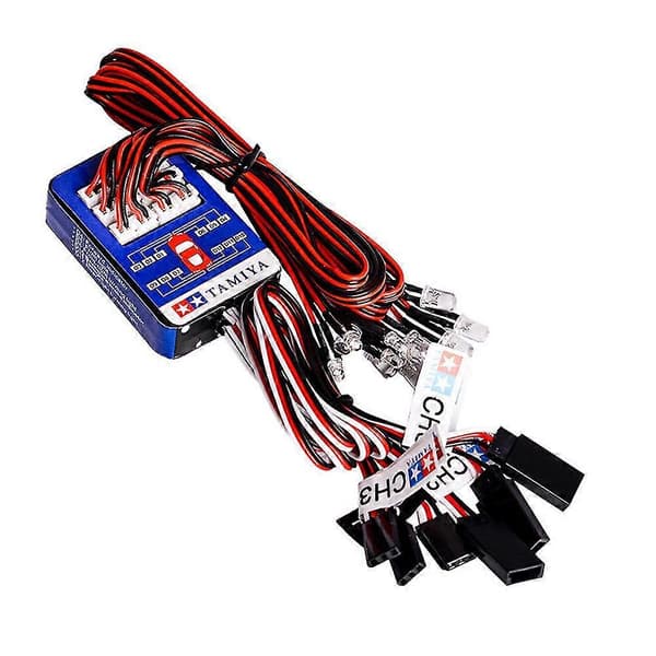 12 LED-lampor Styrbromssystem Belysningssats för TAMIYA 1/8 1/10 RC Lastbil