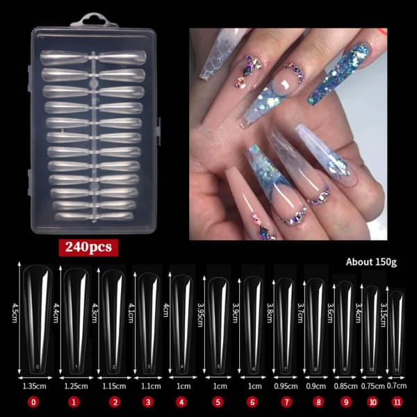 240 stk. Løsnegler Fake Nails 4 4